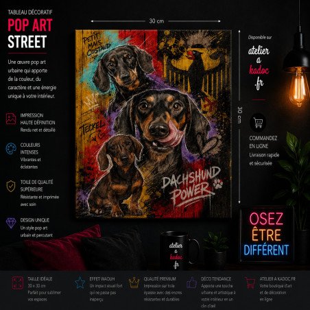 Tableau Déco animaux de compagnies | Atelier a Kadoc