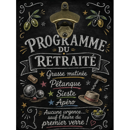 Décapsuleur murale Décapsuleurs humour retraités | Atelier a Kadoc