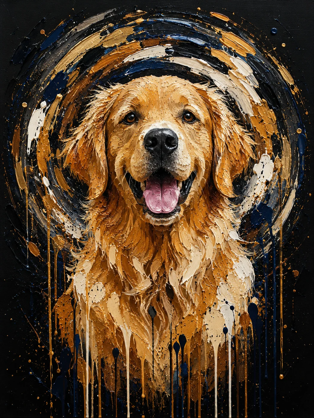 Exemple réaliste du style Portrait impasto — Halo dynamique