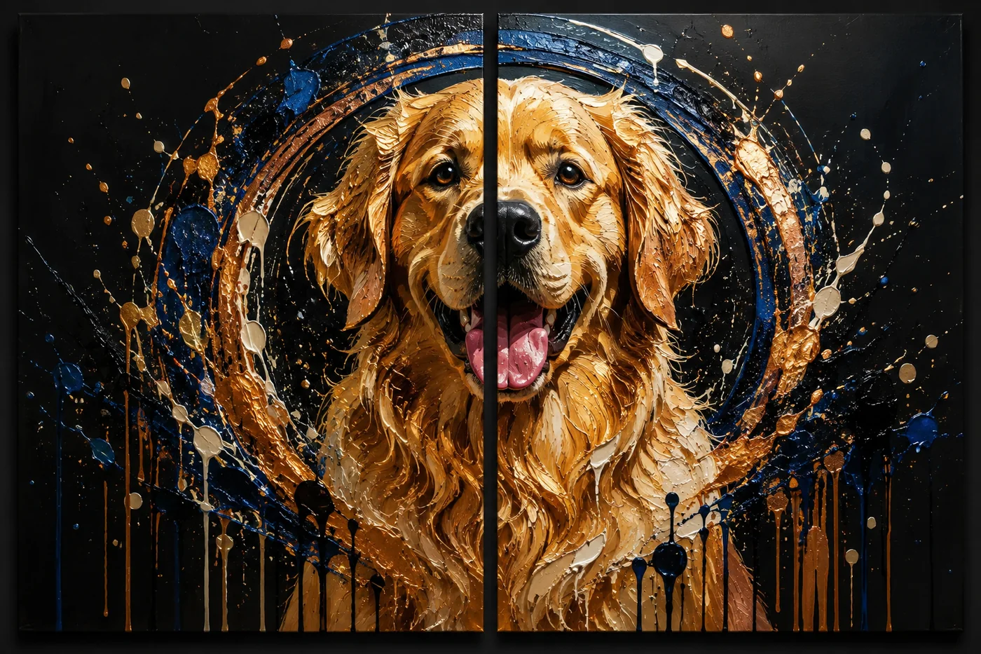 Exemple réaliste du style Diptyque impasto — Cercle abstrait