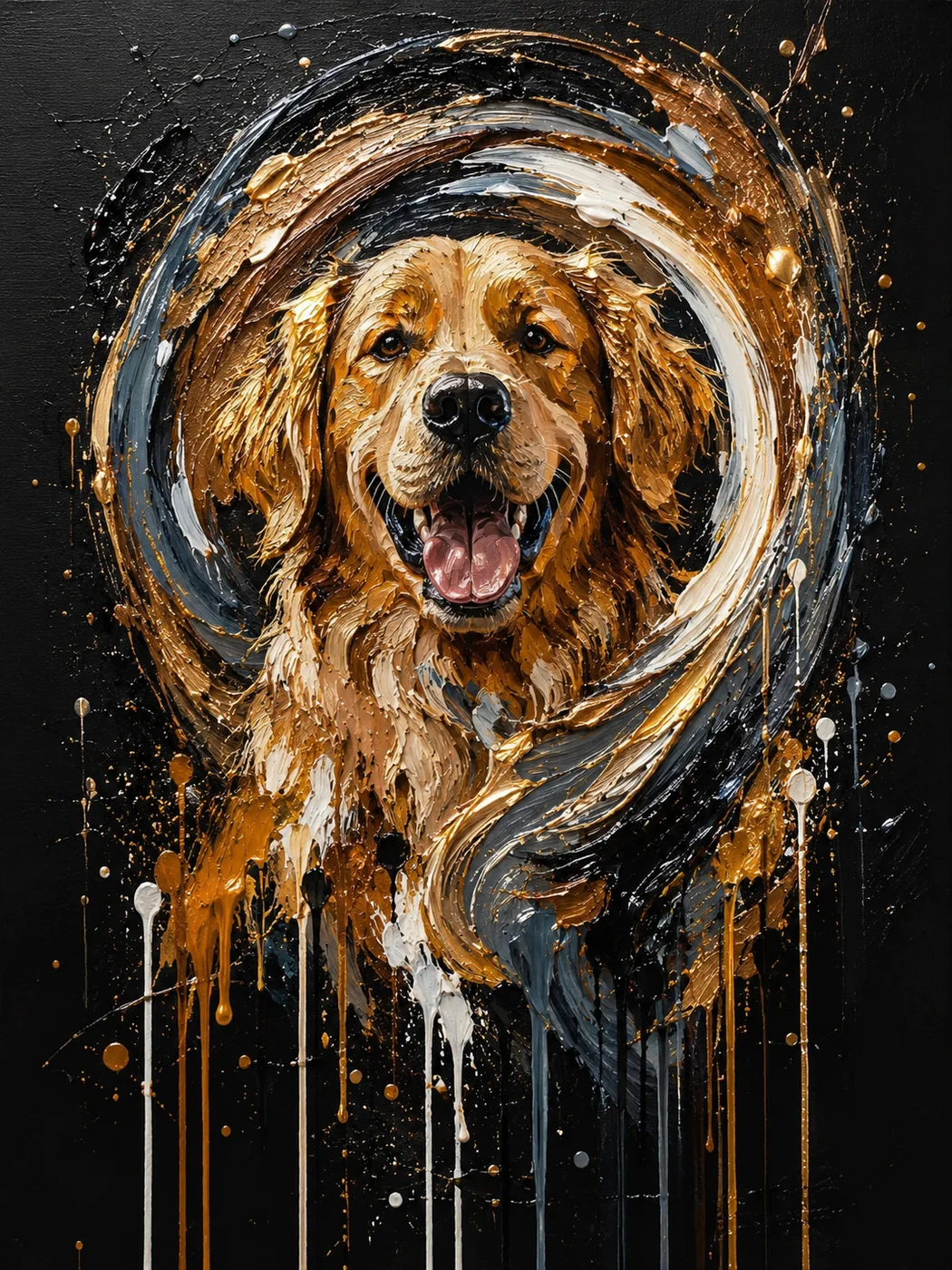 Exemple réaliste du style Impasto — Tourbillon sculpté